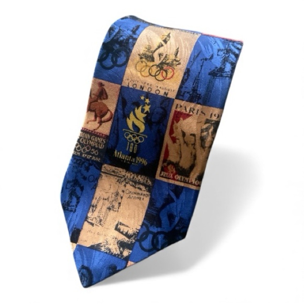 Olympic Games Collection Historical Posters Atlanta 100 1996 Silk Tie RM Sport